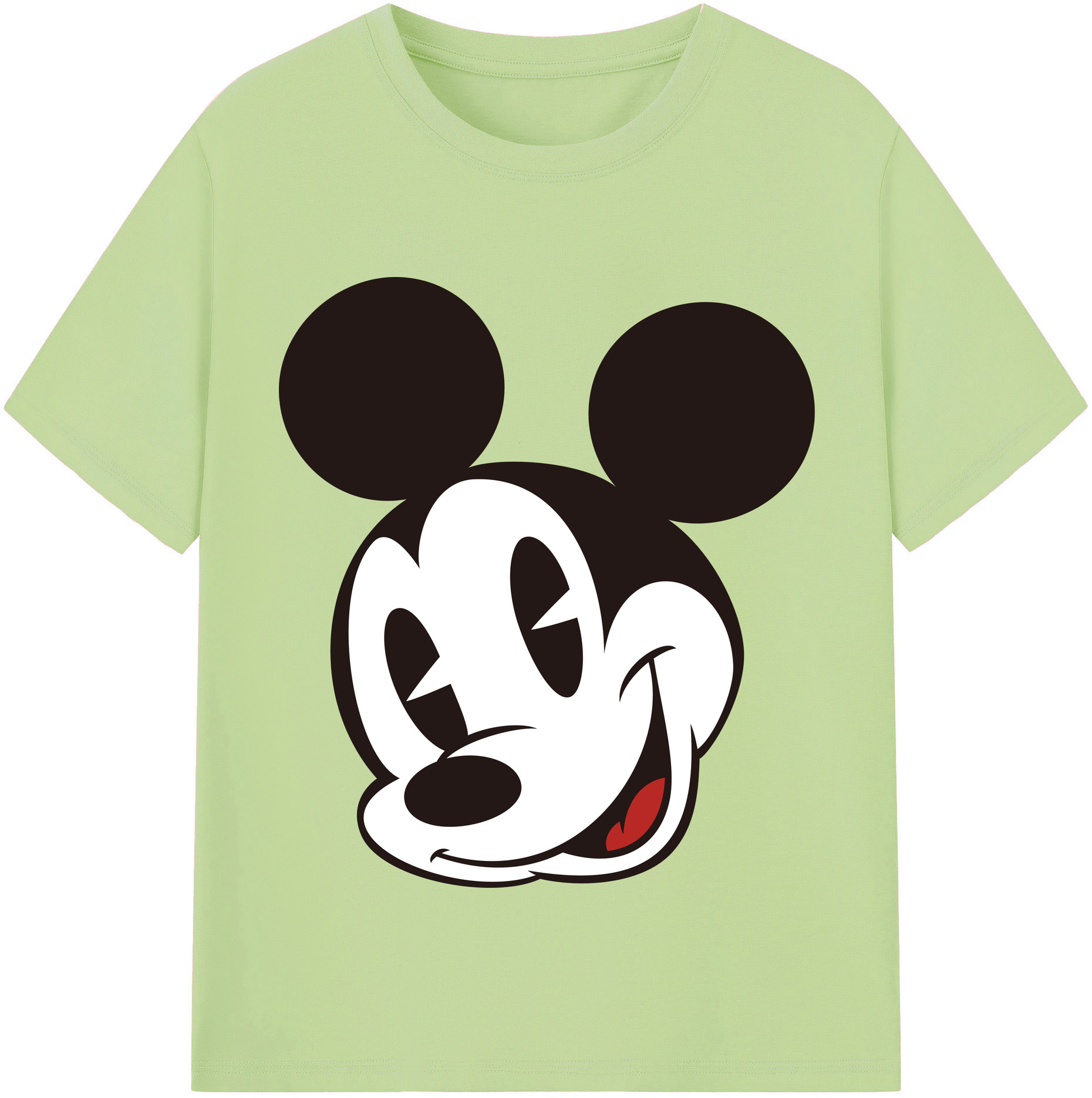（画像用） ミッキーマウス Mickey Mouse 綿100％半袖Tシャツ（フロントプリント）